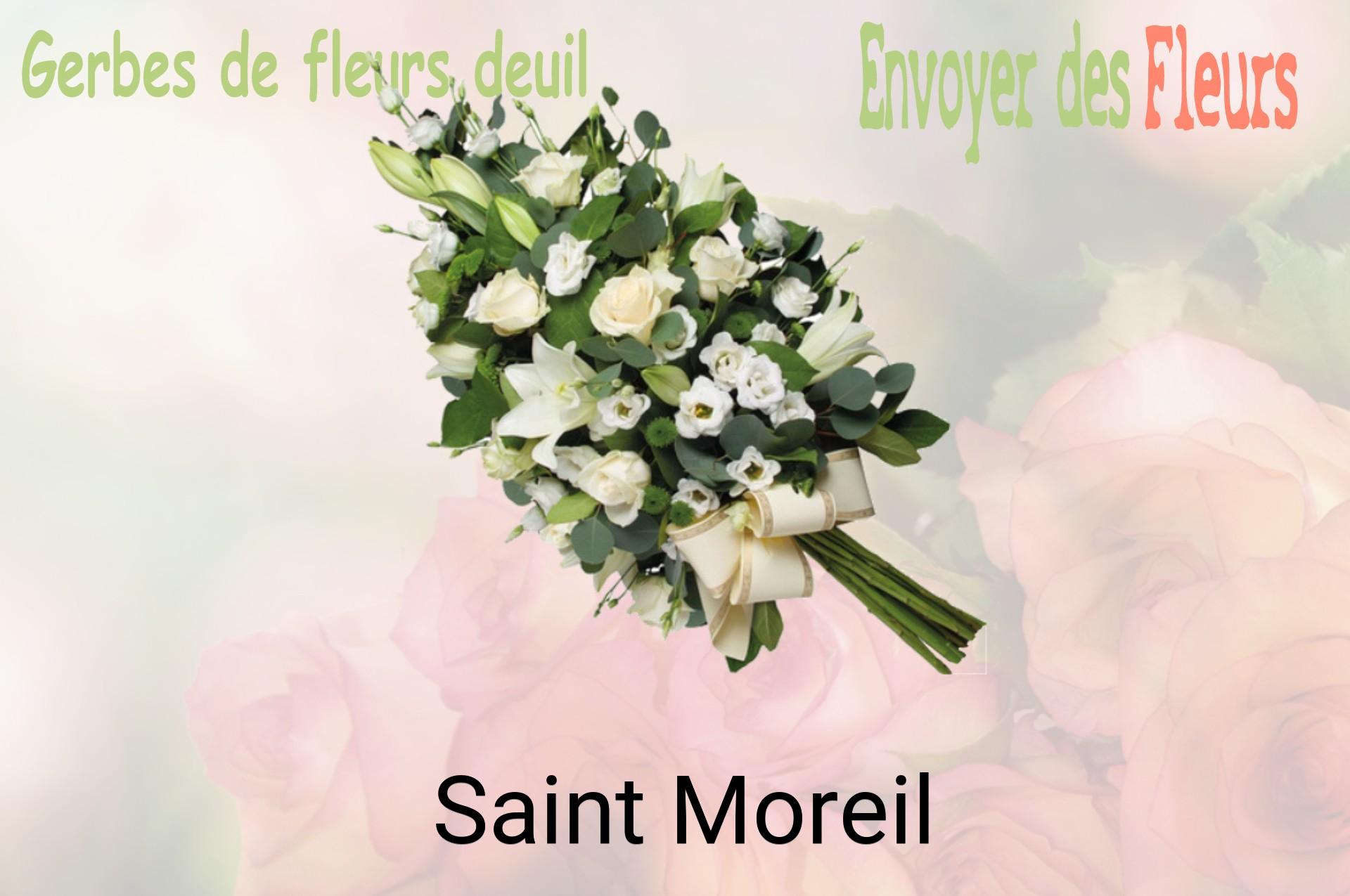 Gerbe de fleurs de deuil livrée à Saint-Moreil